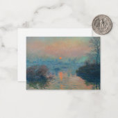 Claude Monet - Sunset on the Seine at Lavacourt Notitiekaartje (Voorkant / Achterkant in situ)