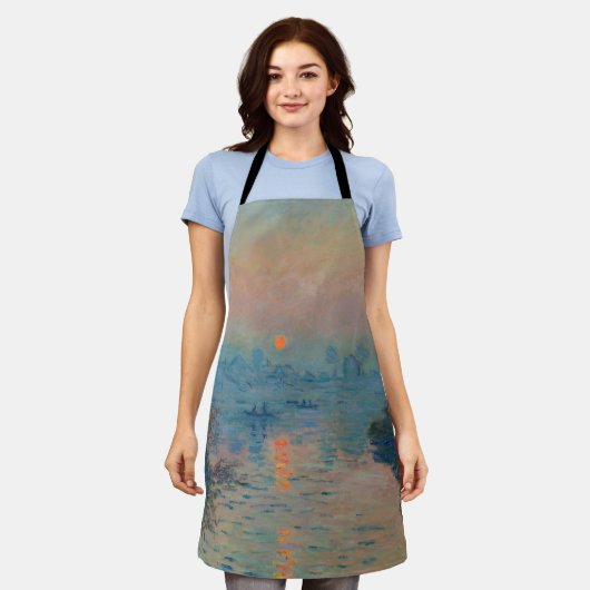 Claude Monet - Sunset on the Seine at Lavacourt Schort (Gedragen)