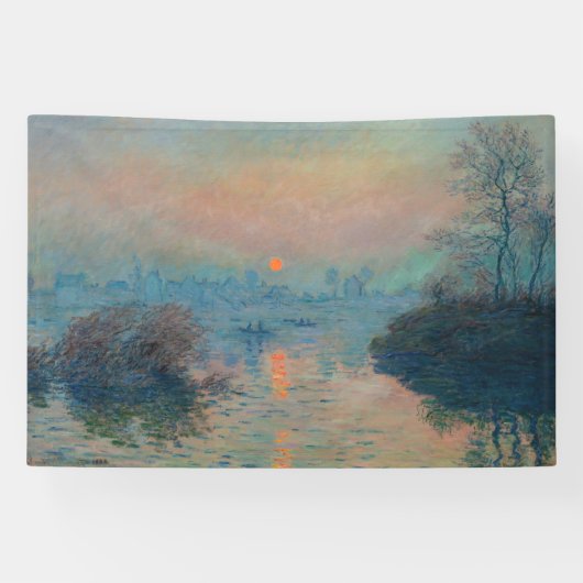 Claude Monet - Sunset on the Seine at Lavacourt Spandoek (Horizontaal)