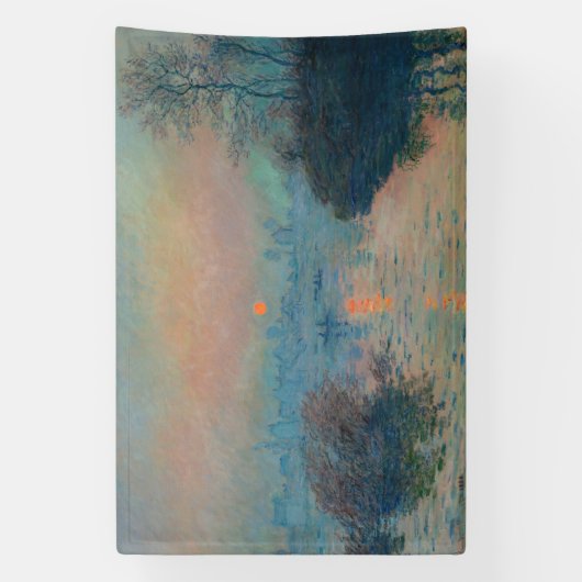 Claude Monet - Sunset on the Seine at Lavacourt Spandoek (Verticaal)