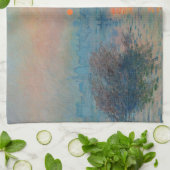 Claude Monet - Sunset on the Seine at Lavacourt Theedoek (Gevouwen)