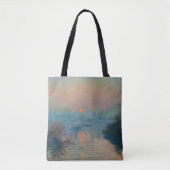 Claude Monet - Sunset on the Seine at Lavacourt Tote Bag (Voorkant)