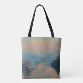 Claude Monet - Sunset on the Seine at Lavacourt Tote Bag (Achterkant)