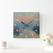 Claude Monet - Sunset on the Seine at Lavacourt Vierkante Klok (Huis)