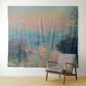 Claude Monet - Sunset on the Seine at Lavacourt Wandkleed (In Situ (horizontaal))