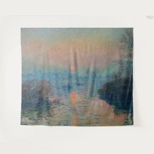 Claude Monet - Sunset on the Seine at Lavacourt Wandkleed