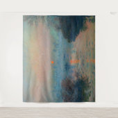 Claude Monet - Sunset on the Seine at Lavacourt Wandkleed (Voorkant)