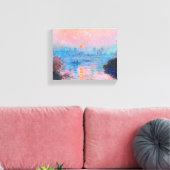 Claude Monet - Sunset on the Seine Canvas Afdruk (Insitu (Woonkamer))