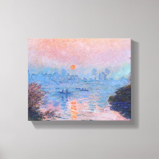 Claude Monet - Sunset on the Seine Canvas Afdruk (Voorkant)