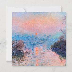 Claude Monet - Sunset On The Seine Feestdagenkaart