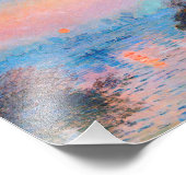 Claude Monet - Sunset on the Seine Foto Afdruk (Hoek)