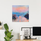 Claude Monet - Sunset on the Seine Poster (Thuiskantoor)