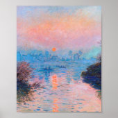 Claude Monet - Sunset on the Seine Poster (Voorkant)