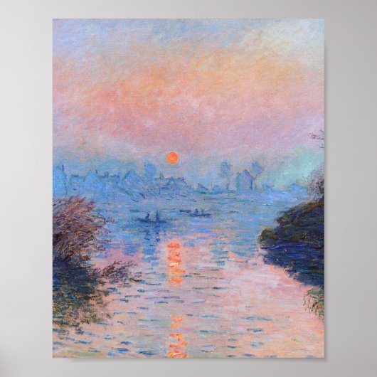 Claude Monet - Sunset on the Seine Poster (Voorkant)