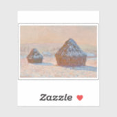 Claude Monet - Tarwestapels, Sneeuw Effect, Morgen Sticker (Vel)