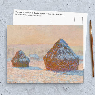 Claude Monet - Tarwevelden, Sneeuweffect, Ochtend Briefkaart