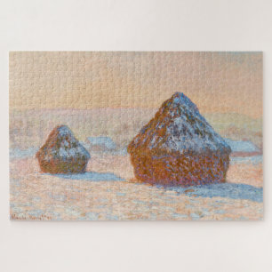 Claude Monet - Tarwevelden, Sneeuweffect, Ochtend Legpuzzel