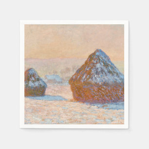 Claude Monet - Tarwevelden, Sneeuweffect, Ochtend Servet