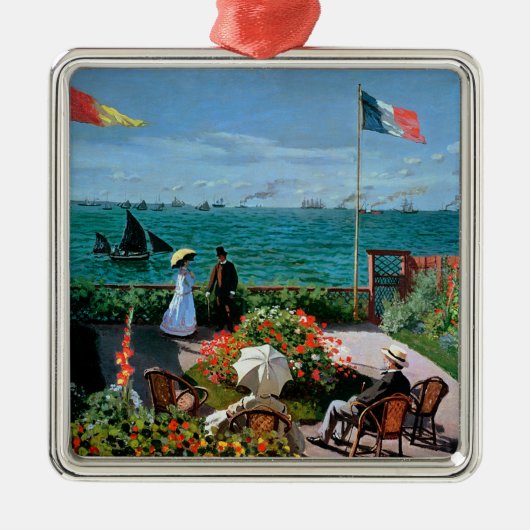 Claude Monet | Terrace te Sainte-Adresse, 1867 Metalen Ornament (Voorkant)