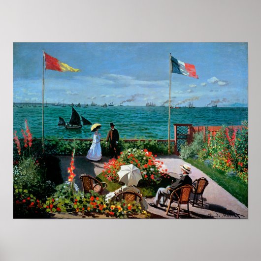 Claude Monet | Terrace te Sainte-Adresse, 1867 Poster (Voorkant)