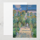 Claude Monet - The Artiest's Garden at Vétheuil Kaart (Voorkant / Achterkant)