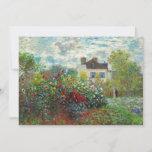 Claude Monet - The Artiest's Garden in Argenteuil Bedankkaart<br><div class="desc">The Artists Garden in Argenteuil / A Corner of the Garden with Dahlias - Claude Monet,  Oil on Canvas,  1873</div>