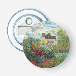Claude Monet - The Artiest's Garden in Argenteuil Button Flesopener