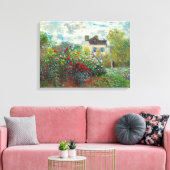 Claude Monet - The Artiest's Garden in Argenteuil Canvas Afdruk (Insitu (Woonkamer))