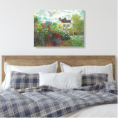 Claude Monet - The Artiest's Garden in Argenteuil Canvas Afdruk (Insitu (Slaapkamer))