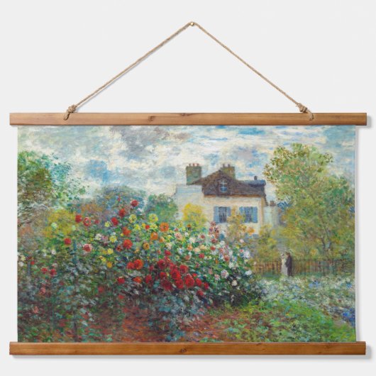 Claude Monet - The Artiest's Garden in Argenteuil Hangend Wandkleed (Voorkant)