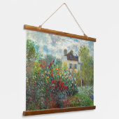 Claude Monet - The Artiest's Garden in Argenteuil Hangend Wandkleed (Gebogen)