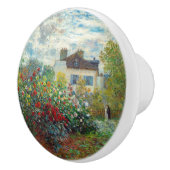 Claude Monet - The Artiest's Garden in Argenteuil Keramische Knop (Rechts)