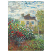 Claude Monet - The Artiest's Garden in Argenteuil Klembord (Achterkant)