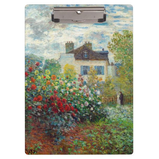 Claude Monet - The Artiest's Garden in Argenteuil Klembord (Voorkant)