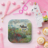 Claude Monet - The Artiest's Garden in Argenteuil Papieren Bordje (Feest)