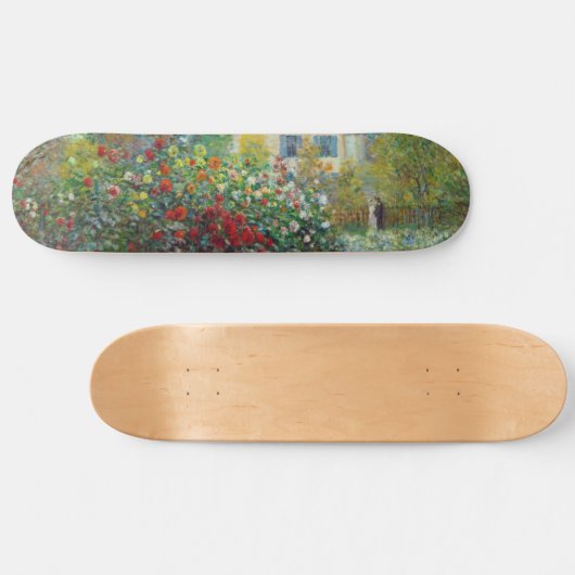 Claude Monet - The Artiest's Garden in Argenteuil Persoonlijk Skateboard (Horizontaal)