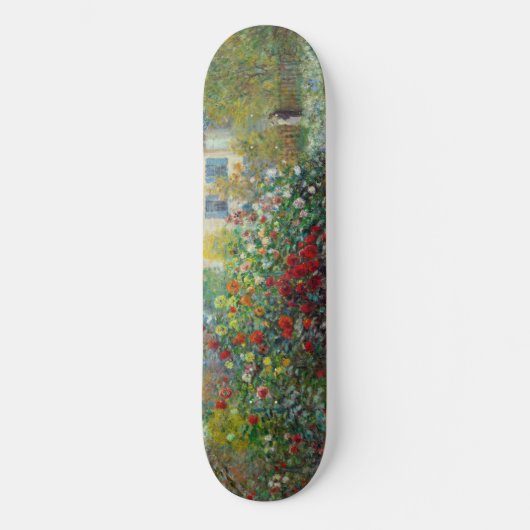 Claude Monet - The Artiest's Garden in Argenteuil Persoonlijk Skateboard (Voorkant)