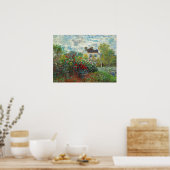 Claude Monet - The Artiest's Garden in Argenteuil Poster (Keuken)