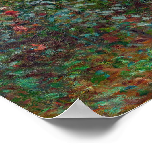 Claude Monet - The Artiest's Garden in Argenteuil Poster (Hoek)