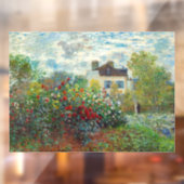 Claude Monet - The Artiest's Garden in Argenteuil Raamsticker (Vel 2)