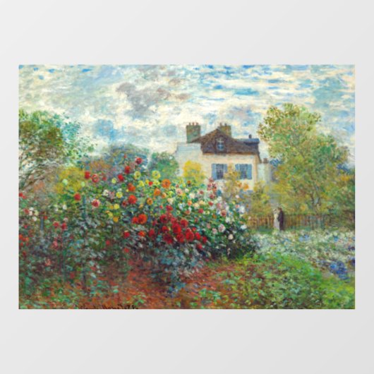 Claude Monet - The Artiest's Garden in Argenteuil Raamsticker (Vel)