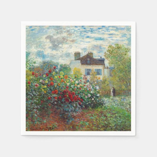 Claude Monet - The Artiest's Garden in Argenteuil Servet (Voorkant)