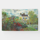 Claude Monet - The Artiest's Garden in Argenteuil Spandoek (Horizontaal)