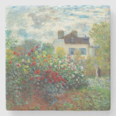 Claude Monet - The Artiest's Garden in Argenteuil Stenen Onderzetter (Voorkant)