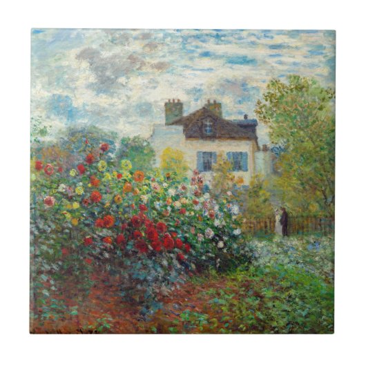 Claude Monet - The Artiest's Garden in Argenteuil Tegeltje (Voorkant)