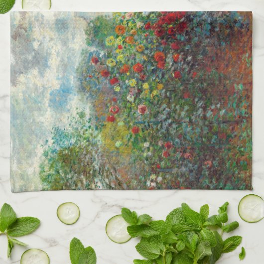 Claude Monet - The Artiest's Garden in Argenteuil Theedoek (Gevouwen)