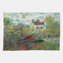 Claude Monet - The Artiest's Garden in Argenteuil Theedoek