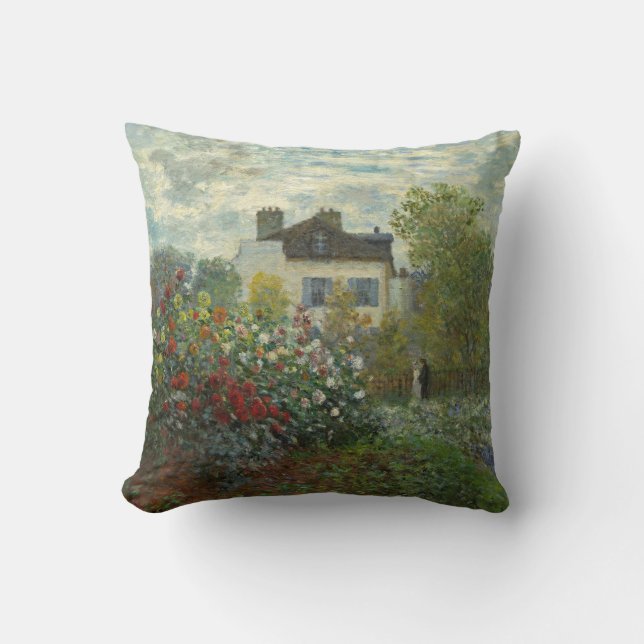 Claude Monet The Artiest's Garden Painting Pillow Kussen (Voorkant)