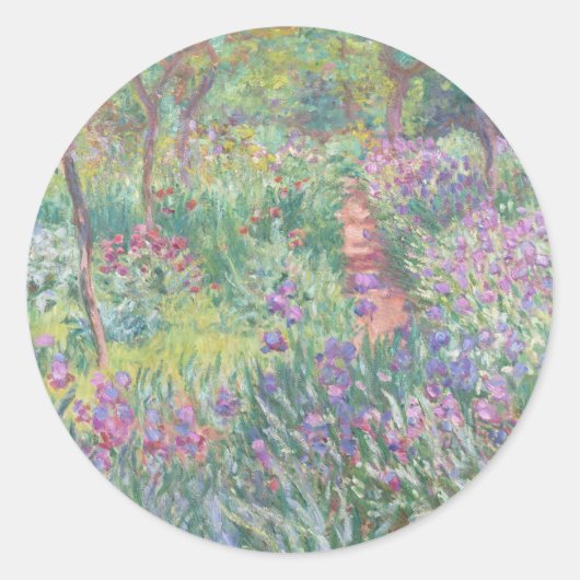 CLAUDE MONET "THE ARTIST'S GARDEN" ENVELOPE SEAL RONDE STICKER (Voorkant)