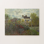 Claude Monet The Artists Garden in Argenteuil Art Legpuzzel<br><div class="desc">Claude Monet The Artiest's Garden in Argenteuil (Hoek van de tuin met Dahlias) 1873 Schilderen</div>